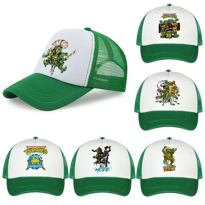 Teenage Mutant Ninja Turtles Baseball Cap Embroidered Cartoon Anime Print Hats Duck Tongue Hat Nethats Sun Visor Headgear Gifts