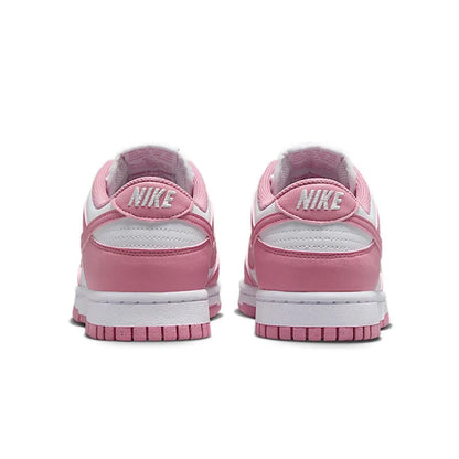 NIKE Dunk Low Retro Women's Shoes Pink & White Low-Top Retro Casual Sneakers Durable Athletic Shoes Skate Shoes DD1873-112
