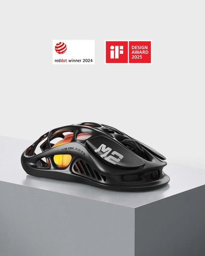 Mouse gaming wireless GravaStar Mercury M2 con 26,000 DPI, sensore PAW3395DM - Design alleggerito traforato da 79g - 5 pulsanti programmabili