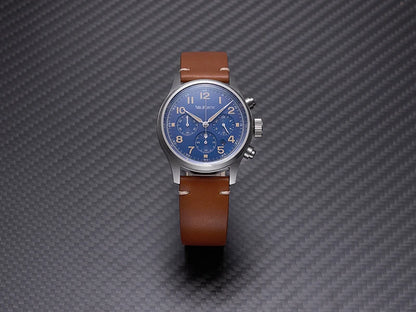 Milifortic 39MM Men's Solar Chronograph M069 Sapphire Crystal VS75 Stainless Steel Case Military Style Quartz Wristwatches