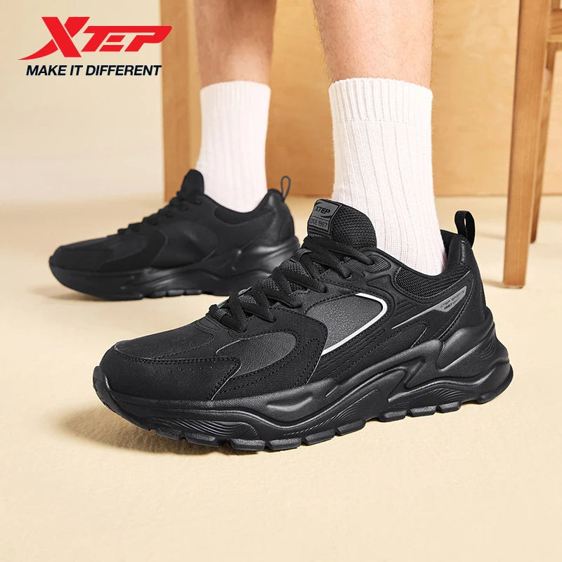 Xtep Sapatilhas Casuais para Homem 2025 Inverno Estilo Urbano com Amortecimento Leves Resistentes ao Desgaste Respiráveis para Caminhada 875419320005