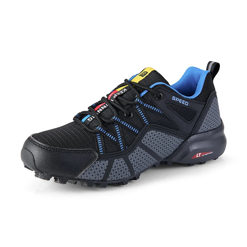 Men's hiking shoes, all-terrain outdoor sports shoes, breathable mesh, non-slip, wear-resistant hiking shoes, outdoor cycling shoes