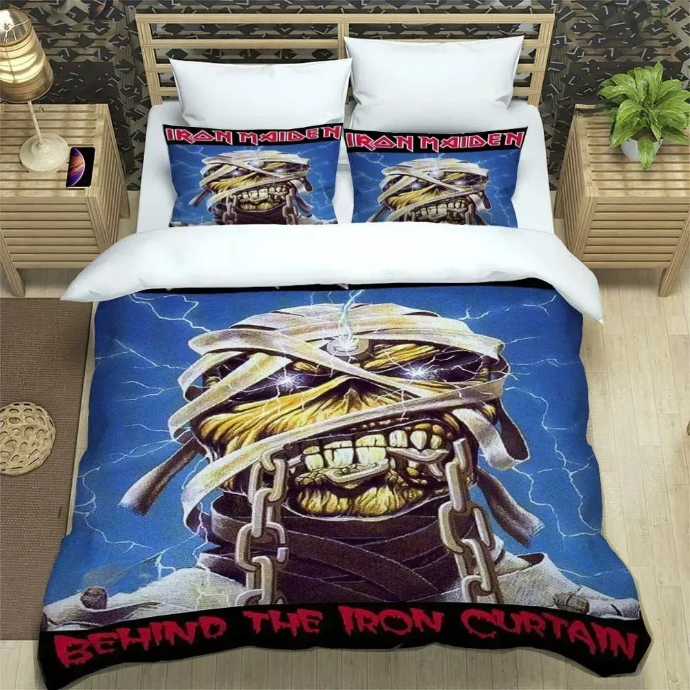 3D Rock Band I-Iron-M-Maiden Bedding Sets Exquisite Bed Supplies Set Duvet Cover Comforter Set Bedding Set Luxury Birthday Gift