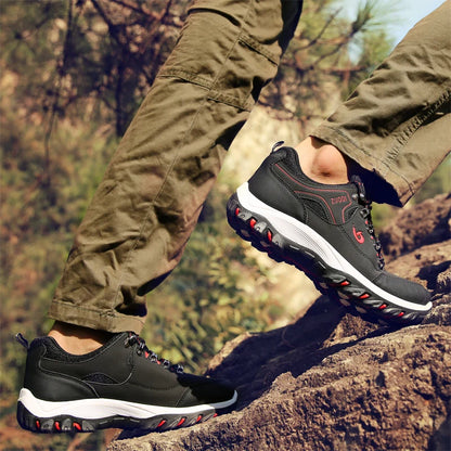 Men's leather casual shoes, sneakers for men, spring, autumn, winter shoes, lightweight tennis walking shoes for men