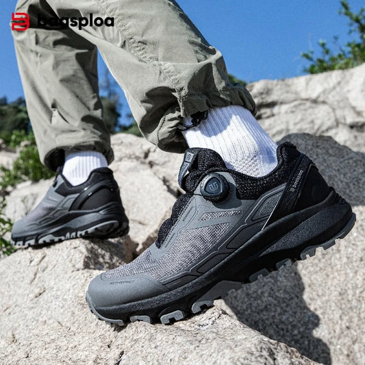 Sapatos de Caminhada Baasploa para Homem, Outdoor e Escalada, em Malha Respirável, para Viagem e Caminhada, Antiderrapantes, Resistentes ao Desgaste, Confortáveis, Tipo Sneaker