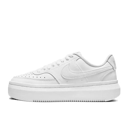 Ténis de basquetebol de cano baixo Nike Court Vision Alta para mulher, macios e confortáveis, resistentes, branco/preto DZ5394-107