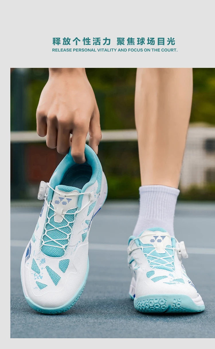 Badminton Shoes Men Training Sports Shoes Indoor and Ooutdoor Anti Slip Wear-resistant Mesh Breathable Table Tennis Tennis Shoes