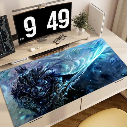 World of Warcraft anime XXL gamingmuismat-deskmat met vergrendelde rand, toetsenbord- en muismat voor kantoor, gamer-computeraccessoires HYBXXC
