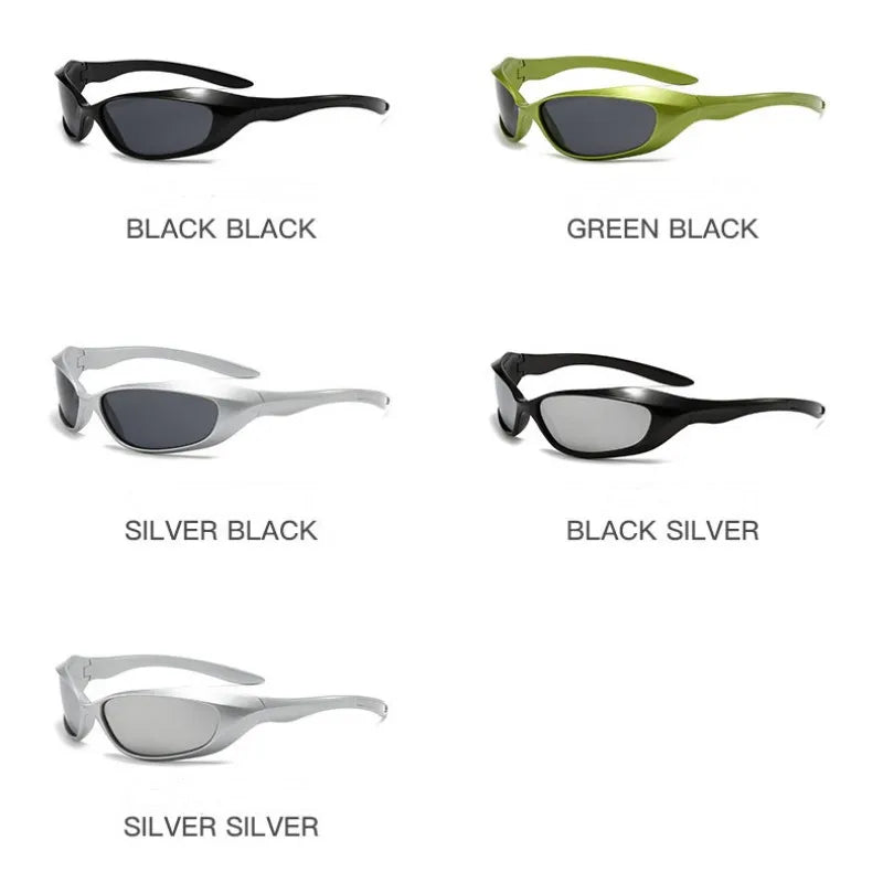 KLASSNUM Y2K Punk Sports Sunglasses For Men Women Future Sense Sun Glasses Brand Designer Party Anti UV400 Fashion Goggle New