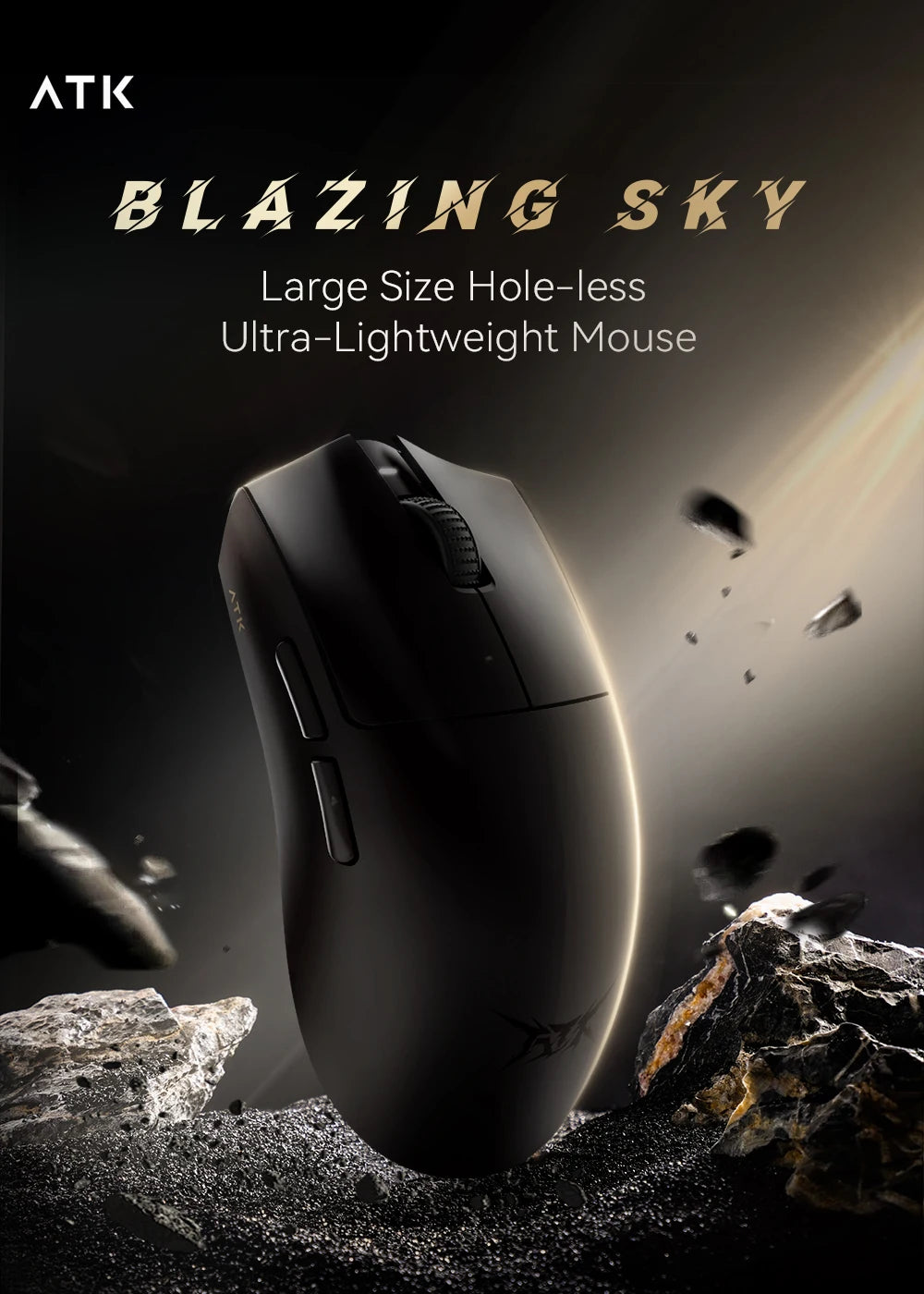 ATK X1 Series Wireless Gaming Mouse Bluetooth 8K Ultra Lightweight 49g FPS Mouse with PAW3950 Sensor, Tri-Mode Custom Gamer Mouse