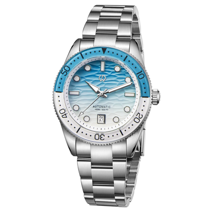 40mm Diver Watch Texture Men's Watches Automatic Mechanical Sapphire Waterproof 150 Meters Luminous Comes With Rubber Strap
