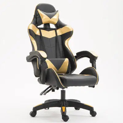 Ergonomic RGB Gaming Chair PU Leather Racing Computer Chair with Adjustable Height, Linkage Armrests, Reclining Office Gamer Chair