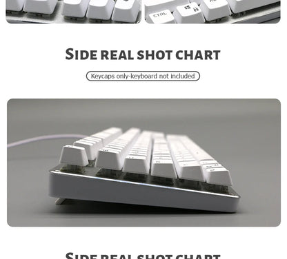 104 Teclas Keycaps Retroiluminadas Coreano Francês Russo Espanhol Alemão para Teclado Mecânico com Switch MX, Perfil OEM, Teclas ABS DIY