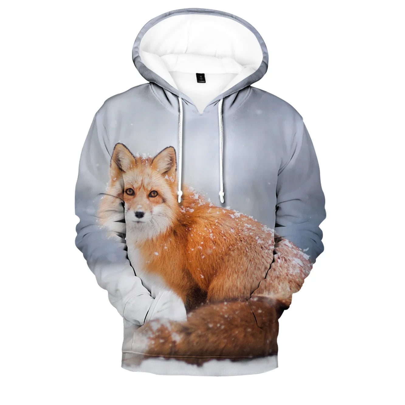 Beliebte Hip-Hop-Novelty-Hoodies und Sweatshirts mit komfortablem Fox-3D-Print für Herren/Damen und Erwachsene/Kinder, lässige Pullover