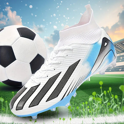 Chuteiras de futebol para homem e rapaz, ultraleves, profissionais, antiderrapantes e confortáveis, para treino e jogo em relva