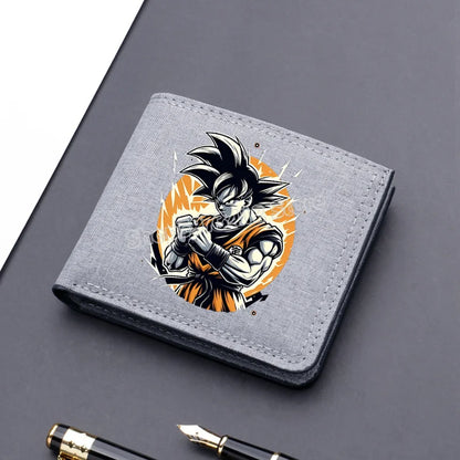 Dragons Ball Wallet Anime Goku Men Short Folding Purse Cartoon Card Holder Kids Coin Photo Case Fashion Pocketbook Birthday Gift