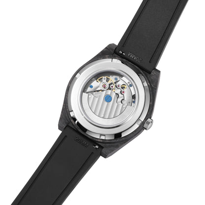 TIME TOKEN Nuovo orologio subacqueo da uomo in fibra di carbonio luminosa da 40mm, automatico meccanico di lusso con calendario, vetro zaffiro, impermeabile 100m