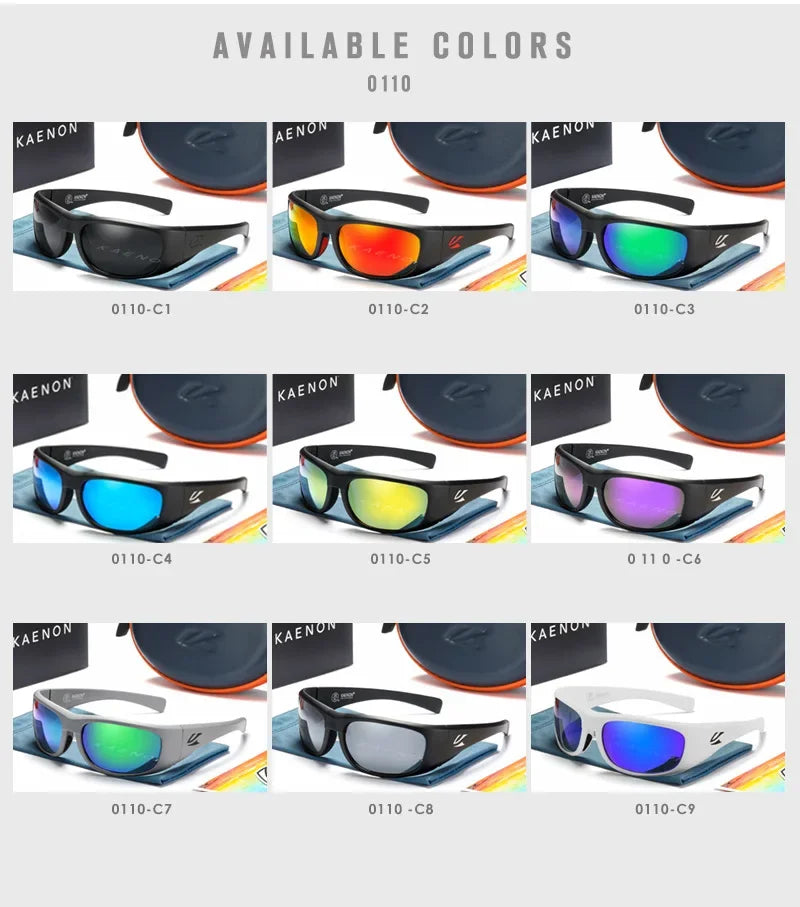 KAENON Klay New Fashion Polarized Sunglasses for Men Outdoor Classic Casual Glasses TR90 Frame Sports Fishing Driving Eyewear