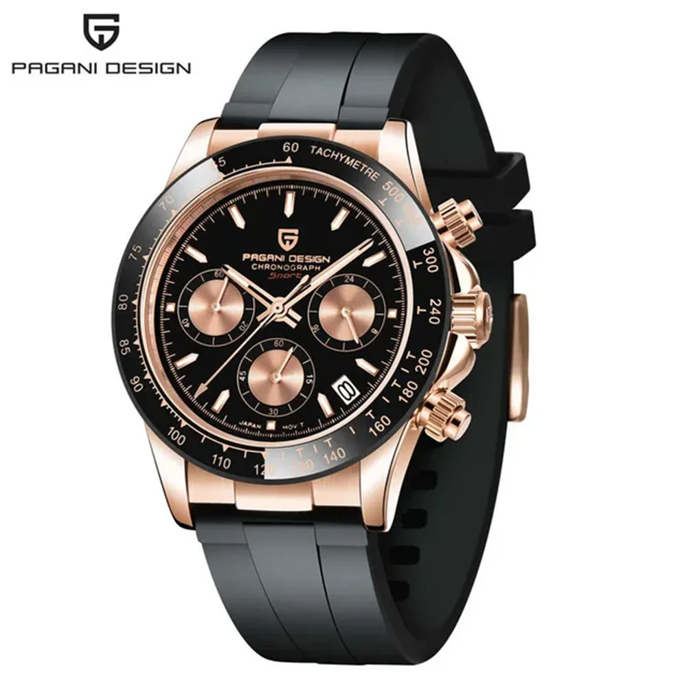 Novo PAGANI DESIGN PD1644 Relógio de Luxo para Homem em Quartzo com Data Automática, Cronógrafo Desportivo de Pulso, Impermeável 100m, Presente para Homem