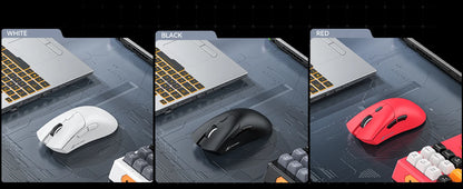 ATTACK SHARK R1 trijų režimų žaidimų pelė, PixArt PAW3311 jutiklis, 18000 DPI, 1000hz, itin lengva 59g, didelėms rankoms, skirta PC/Mac