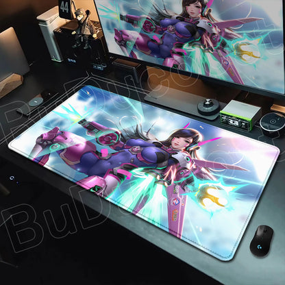 Overwatch Gaming Anime Girl Large XXL Mouse Pad HD Printing Computer Keyboard Mats Laptop Office Rubber Soft Desk Rug 900x400 mm