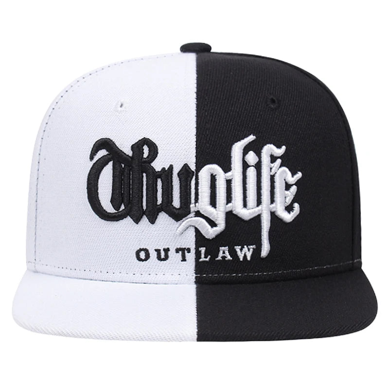 New Children's Thug LIFE Flat Edge Hat Men's Street Hip Hop Hat Women's Outdoor Cycling Fishing Sunshade Adjustable Baseball Hat
