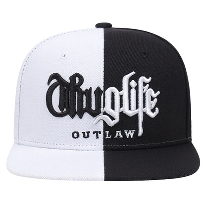 New Children's Thug LIFE Flat Edge Hat Men's Street Hip Hop Hat Women's Outdoor Cycling Fishing Sunshade Adjustable Baseball Hat