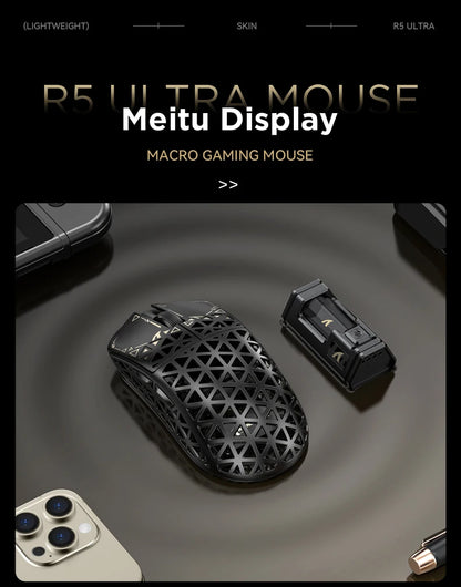 ATTACK SHARK R5 Ultra Carbon Fiber Wireless Gaming Mouse, PixArt PAW3950MAX Gaming Sensor, 42000DPI, 8000Hz, MCU Nordic 52840