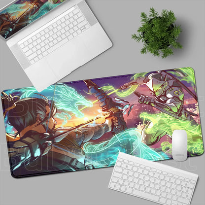 Overwatch Gaming Anime Girl Large XXL Mouse Pad HD Printing Computer Keyboard Mats Laptop Office Rubber Soft Desk Rug 900x400 mm