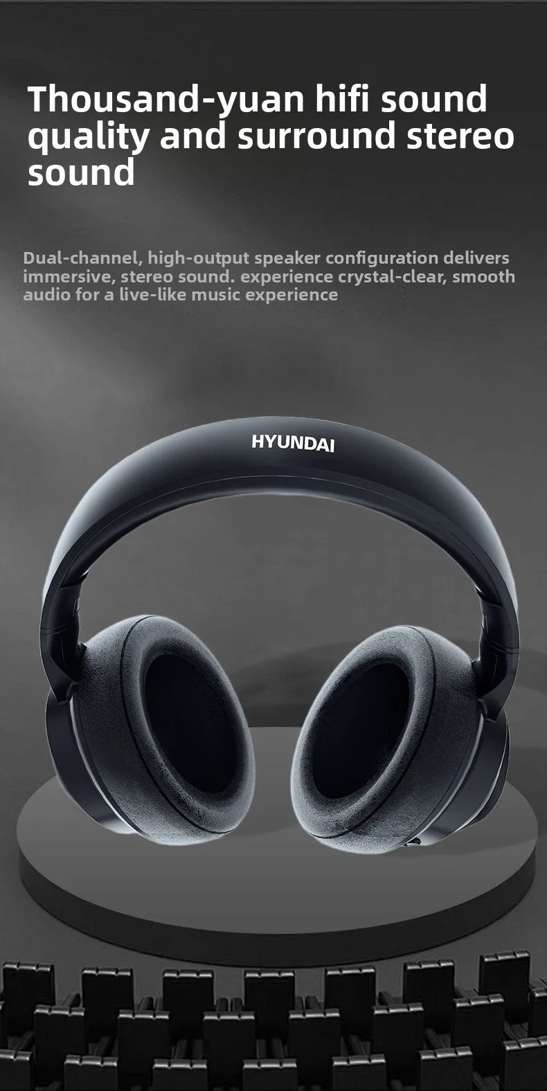 Auricolari HYUNDAI X1PRO Wireless Bluetooth 6.0 con traduzione AI – Oltre 100 lingue, controllo touch, schermo LED, cuffie con cancellazione del rumore