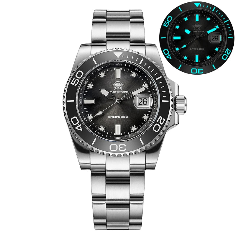 ADDIESDIVE AD2089 NEW Sports Watches Men's 41mm Quartz Watch Colorful Rotatable Bezel BWG9 Luminous 200m Waterproof Diving Watch