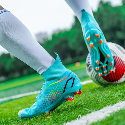 Men Football Boots Professional Outdoor Unisex Soccer Shoes Soccer Training Turf Futsal Match Grass Cleats Non-slip Breathable