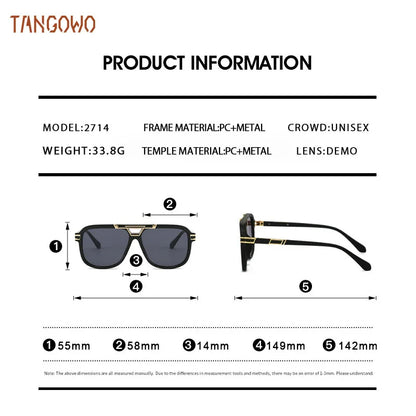 TANGOWO Mens Sunglasses Free Shiping Glasses Man Sunglass Eyewear Luxury Designer Lenses Women Lens New in Lunette Men Women's