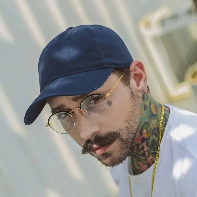 Jednobarevná velká měkká bavlněná baseballová čepice pro muže, 63 cm, klasická plus snapback čepice, dámský golfový klobouk proti slunci, 59–62 cm