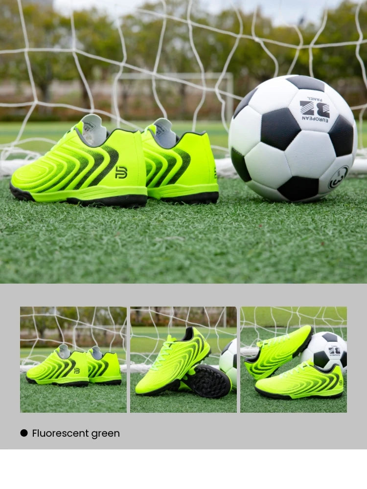 Baasploa Men's Professional Soccer Shoes Outdoor Anti-Slip Training Sport Shoes Male Light Leather Football Boots Chuteira Campo