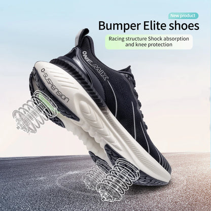 Zapatillas de running ONEMIX New Cushioning para hombre, aptas para corredores pesados, deportivas con cordones para mujer, antideslizantes, de exterior, deportivas para hombre