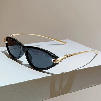 vintage small cat eye sunglasses for women new fashion beige gradient alloy sun glasses ladies elegant driving shades uv400