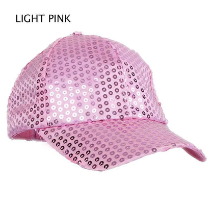Fashion Baseball Caps Women Girl Ponytail Cap Sequins Shiny Messy Bun Snapback Hat Sun Caps Gorra Casual Ponytail Baseball Caps
