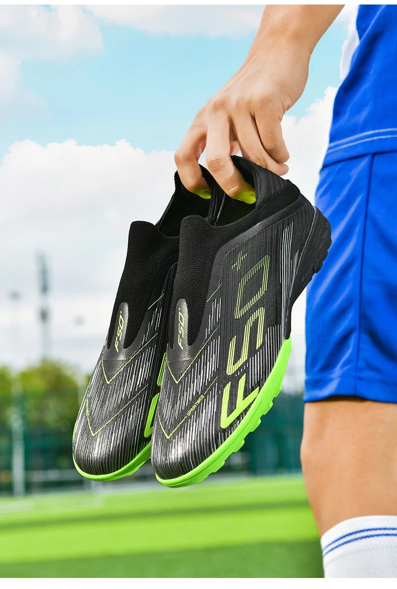 Męskie trampki z kolcami do trawy – wysokiej jakości buty piłkarskie do futsalu i piłki nożnej, antypoślizgowe, do użytku w pomieszczeniach, bestsellerowe, z wysoką cholewką, do użytku na zewnątrz