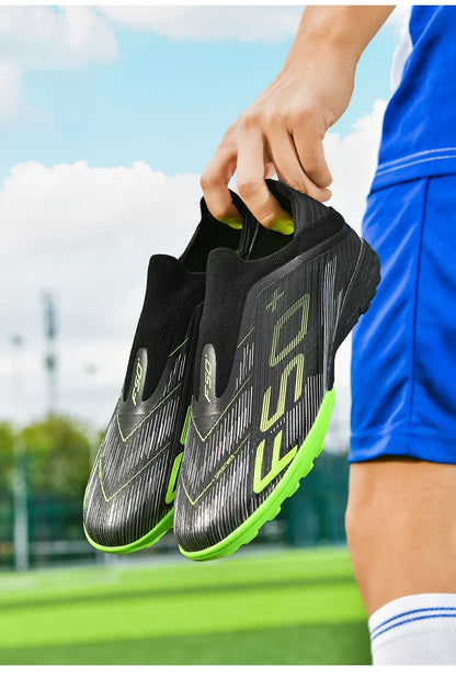 Męskie trampki z kolcami do trawy – wysokiej jakości buty piłkarskie do futsalu i piłki nożnej, antypoślizgowe, do użytku w pomieszczeniach, bestsellerowe, z wysoką cholewką, do użytku na zewnątrz