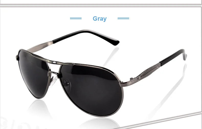 Classic Polarized Pilot Sunglasses For Male Driving Black Sun Glasses Men's Vintage Eyewear Gafas De Sol 8955