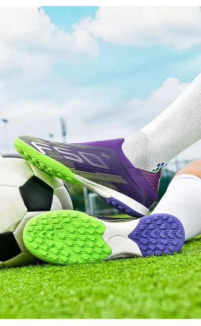 Męskie trampki z kolcami do trawy – wysokiej jakości buty piłkarskie do futsalu i piłki nożnej, antypoślizgowe, do użytku w pomieszczeniach, bestsellerowe, z wysoką cholewką, do użytku na zewnątrz