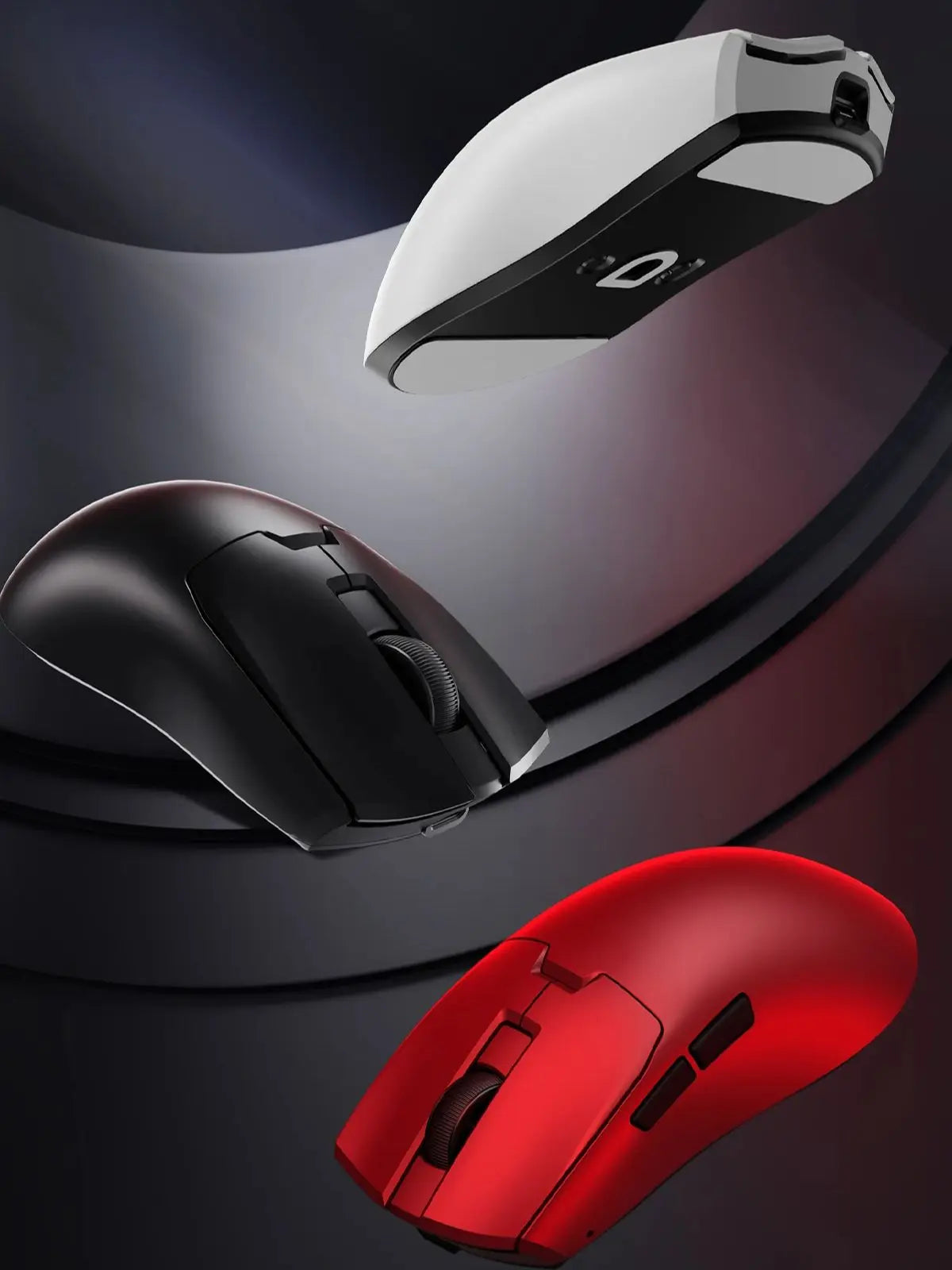 Delux M800mini trådlös gamingmus, 46g lätt, PAW3395/PAW3311, 1KHz polling rate för PC-gamers med små till medelstora händer