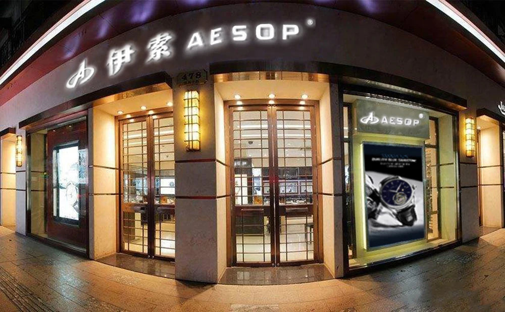 AESOP Mens Mechanical Wristwatches Flying Tourbillon Movement Skeleton Watch for Men Man Luxury Clocks Real Tourbillon Watch