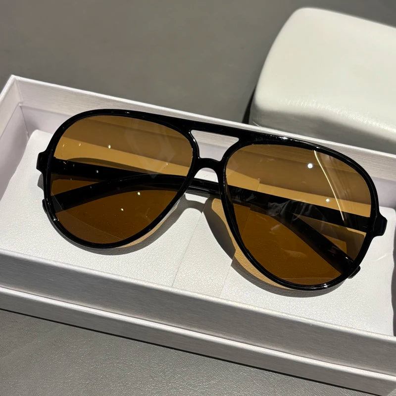 Glass Sunglasses For Men Pilot Style Toad Mirrors Specifically Designed For Driving Vacation UV Protection Sun Shading Large Fra