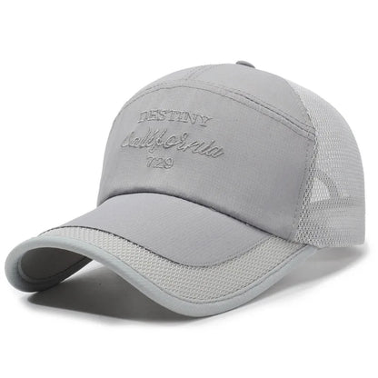 New extended brim fashionable baseball cap for summer outdoor travel, sunshade hat with mesh breathable men's and women's hats