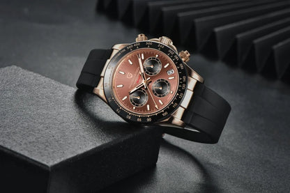 Novo Original PAGANI DESIGN PD-1664 Relógio de Pulso de Luxo para Homem, Movimento de Quartzo Japonês VK63, Safira, Cronógrafo Resistente à Água, Dourado
