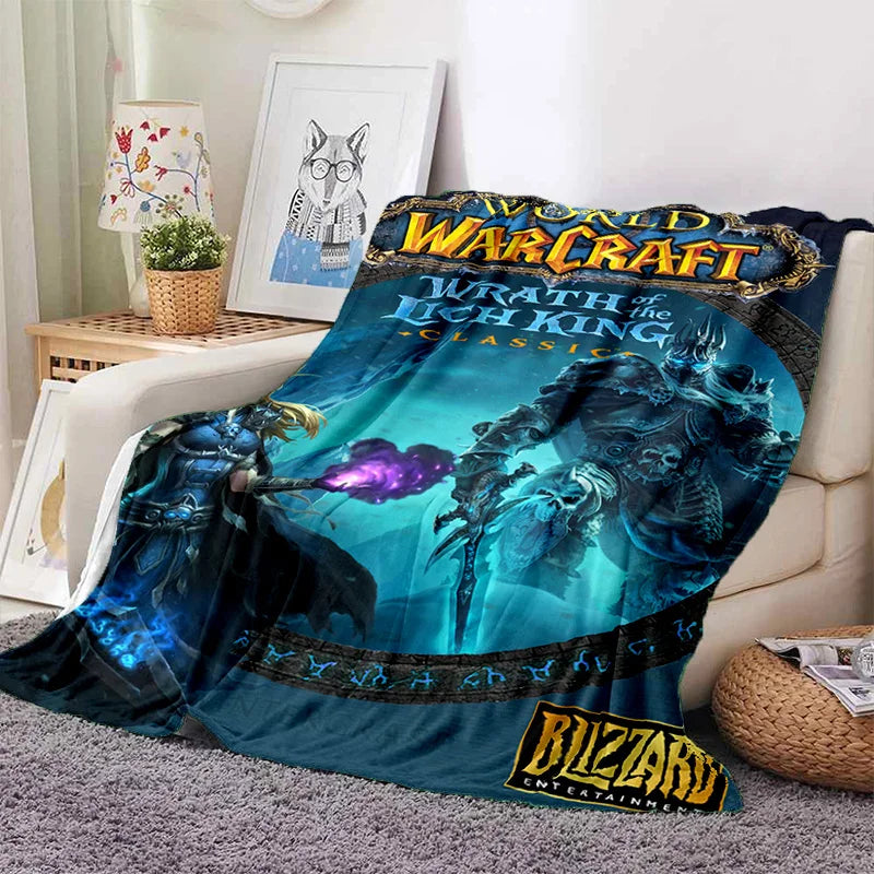WOW, World of Warcraft  Demon Hunter, Lich King Game 3D Soft Blankets,Throw Blanket for Picnic Beds Sofa Home Bedroom Kids Gifts