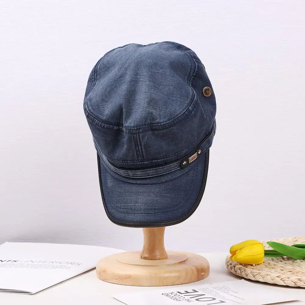 Fashion Men Peaked Cap Spring Summer Breathable Baseball Cap Adjustable Casual Cadet Hat High Quality Cotton Sun Cap