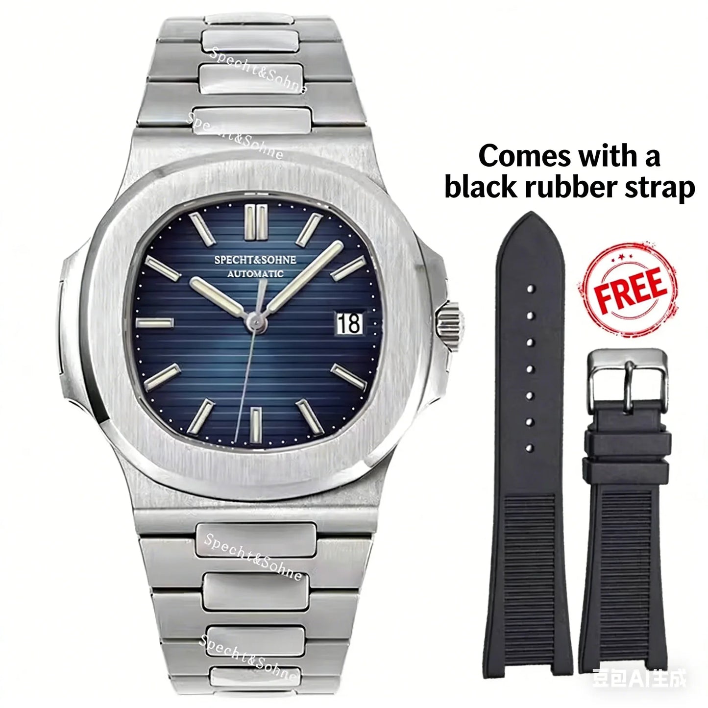 2026 New Specht & Söhne 40MM Rose Gold Men's Watch Japan Miyota 8215 Automatic Mechanical Steel Sapphire Crystal 50M Waterproof